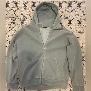 Brandy Melville pale sage full zip hoodie